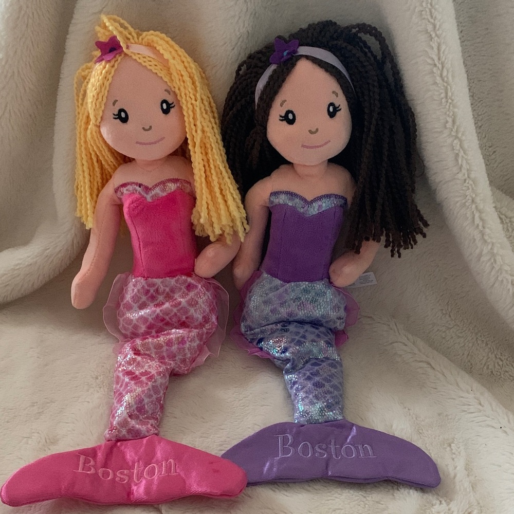 Bundle Mermaid Plush Dolls - Pink and Purple